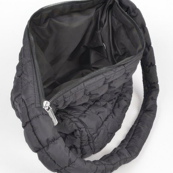 Quilted Nylon Oversize Crossbody Bag - Picture 2 of 4